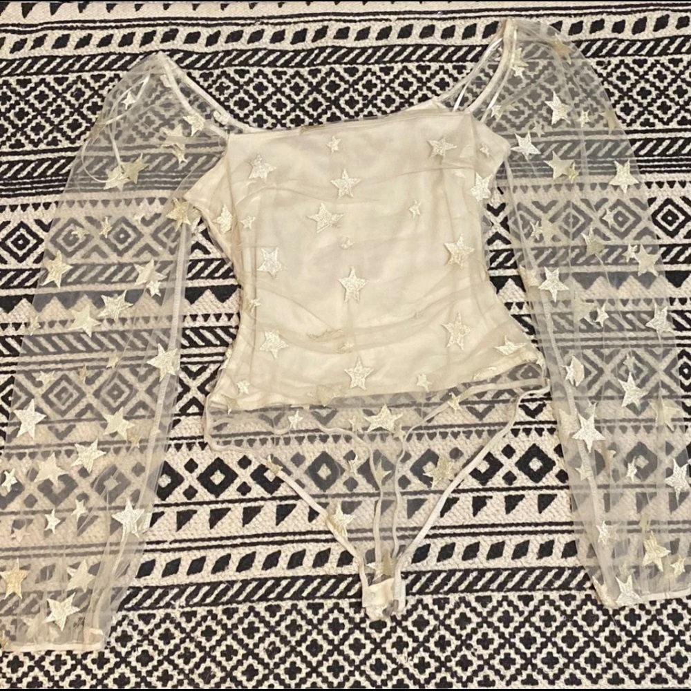 Gold star bodysuit